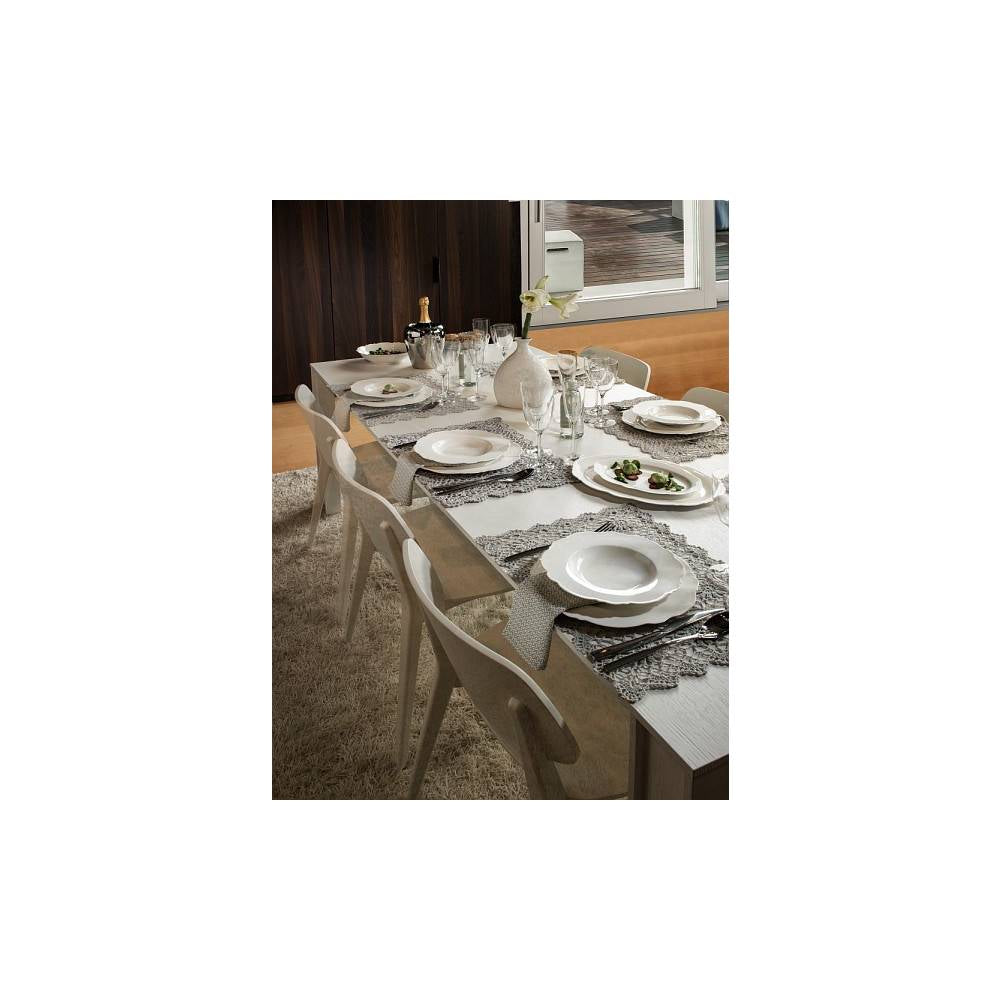 Servizio tavola da 12 Ginevra bianco, porcellana. Tognana