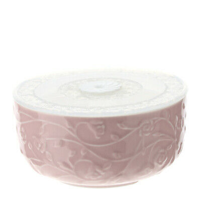 Contenitore roselline, in porcellana, rosa, misura 13x7 cm. Hervit Creations