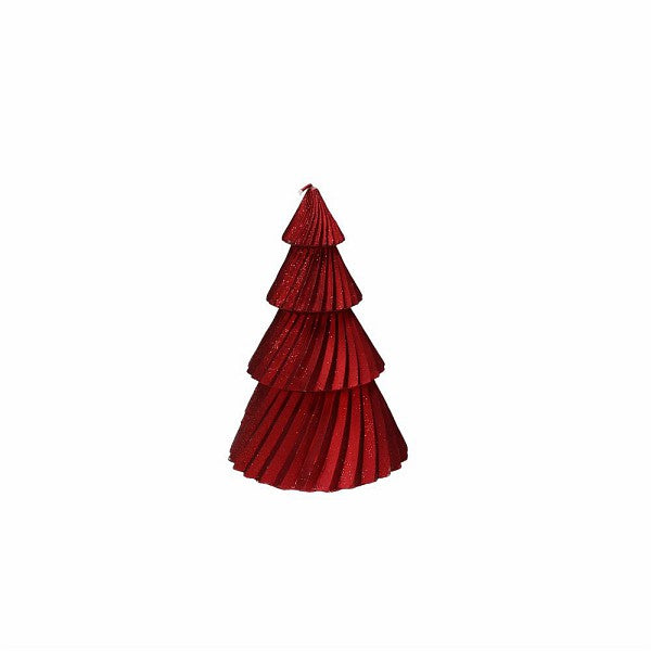 Candela Albero Lux Chic, colore rosso, H. 15 cm. Tognana