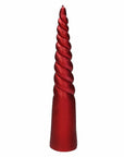 Candela Conica Lux Fire, colore rosso, H. 30 cm. Tognana