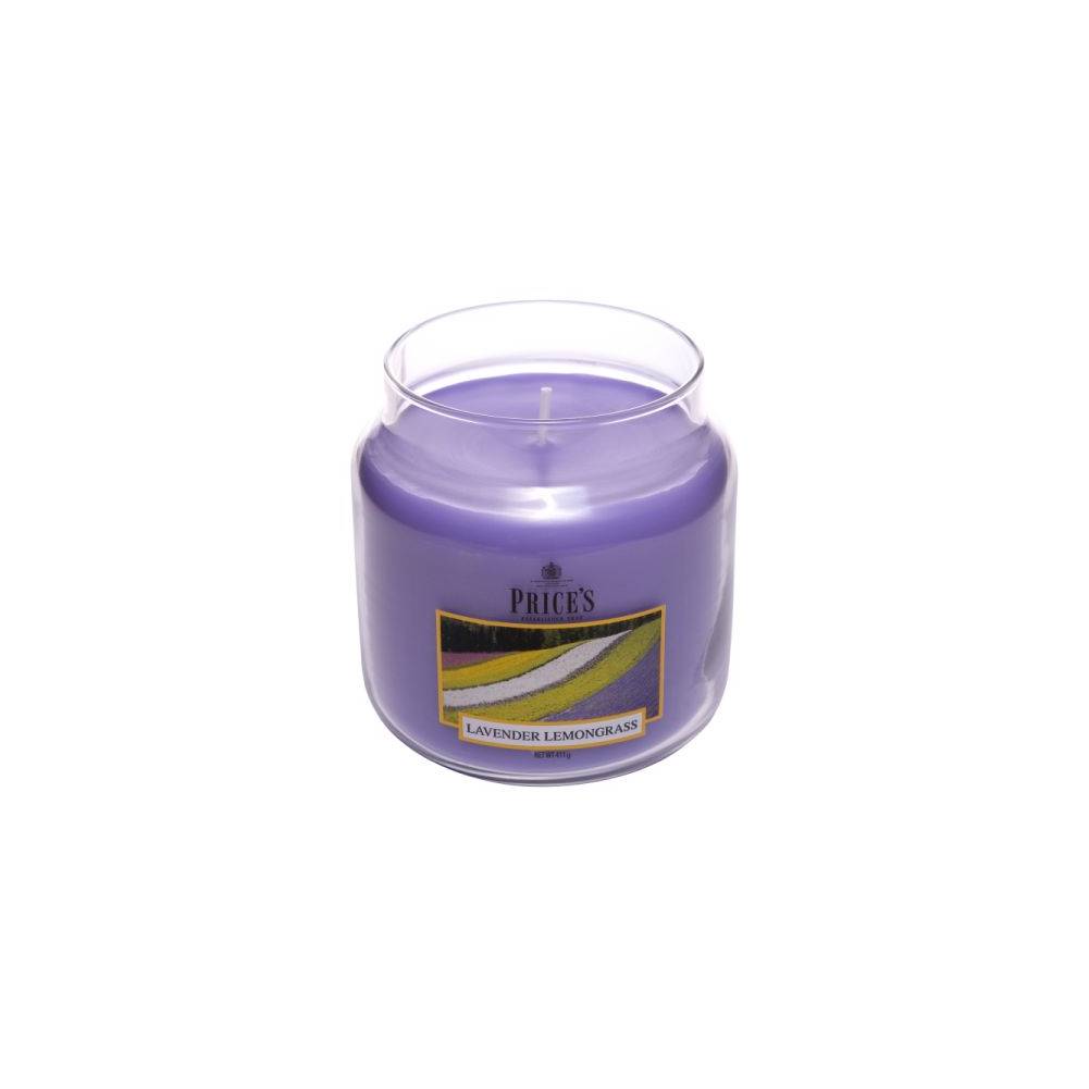 Candela in giara media, profumazione lavanda e citronella. Price's