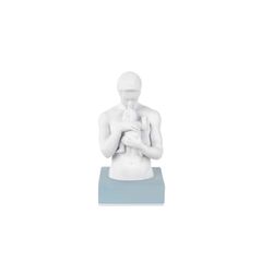 Scultura busto papà, H. 15 cm., bianco base carta da zucchero. Bongelli