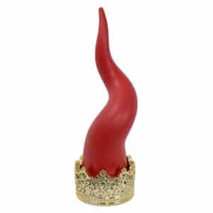 Corno rosso, con base oro, H. 45 cm. Bongelli