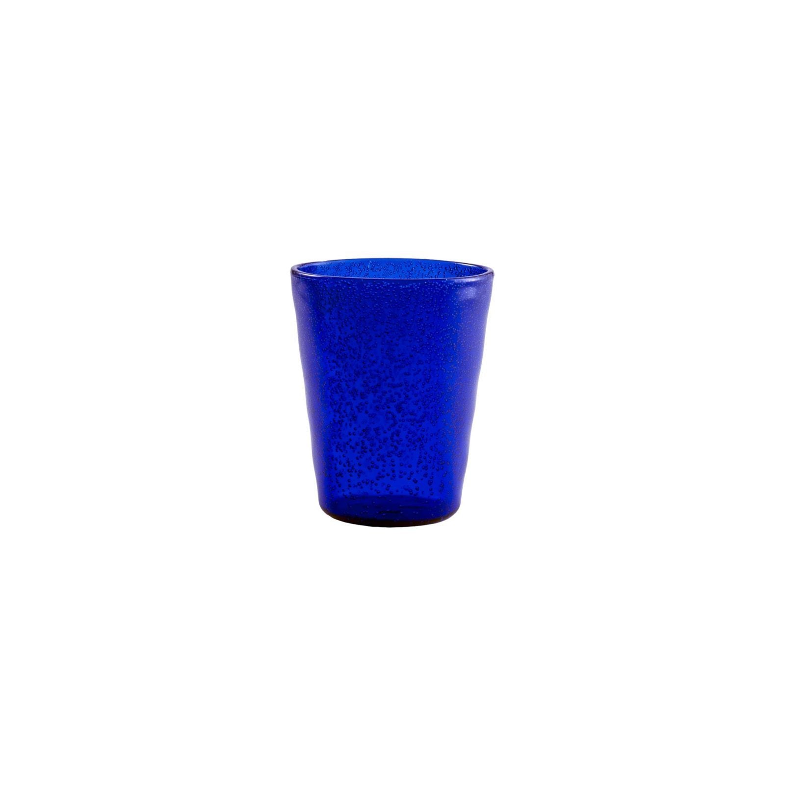 Bicchiere acqua "Memento" in vetro, colore blue elettrico, set 6 pz. Serafino Zani