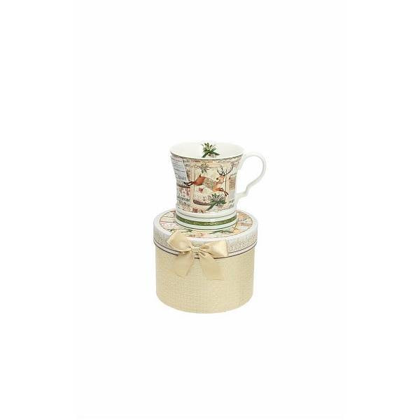 Mug in scatola regalo, renne e foresta. Tognana
