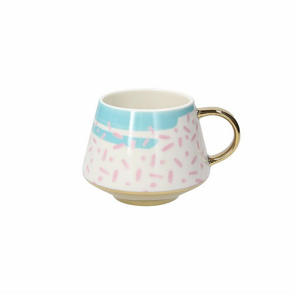 Mug con disegni rosa e oro. Tognana