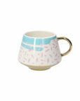 Mug con disegni rosa e oro. Tognana