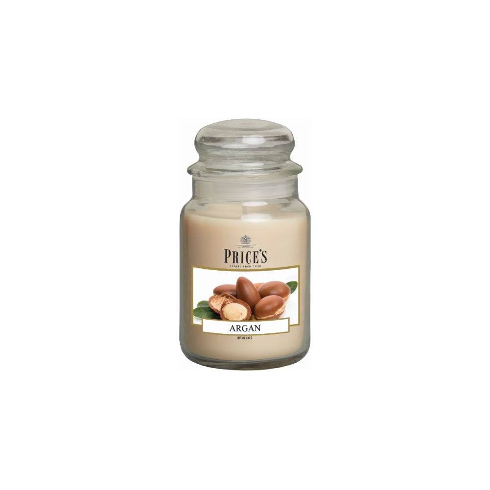 Candela in giara grande, profumazione Argan. Price's