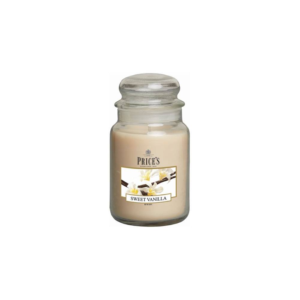 Candela in giara grande, profumazione Sweet Vanilla. Price's