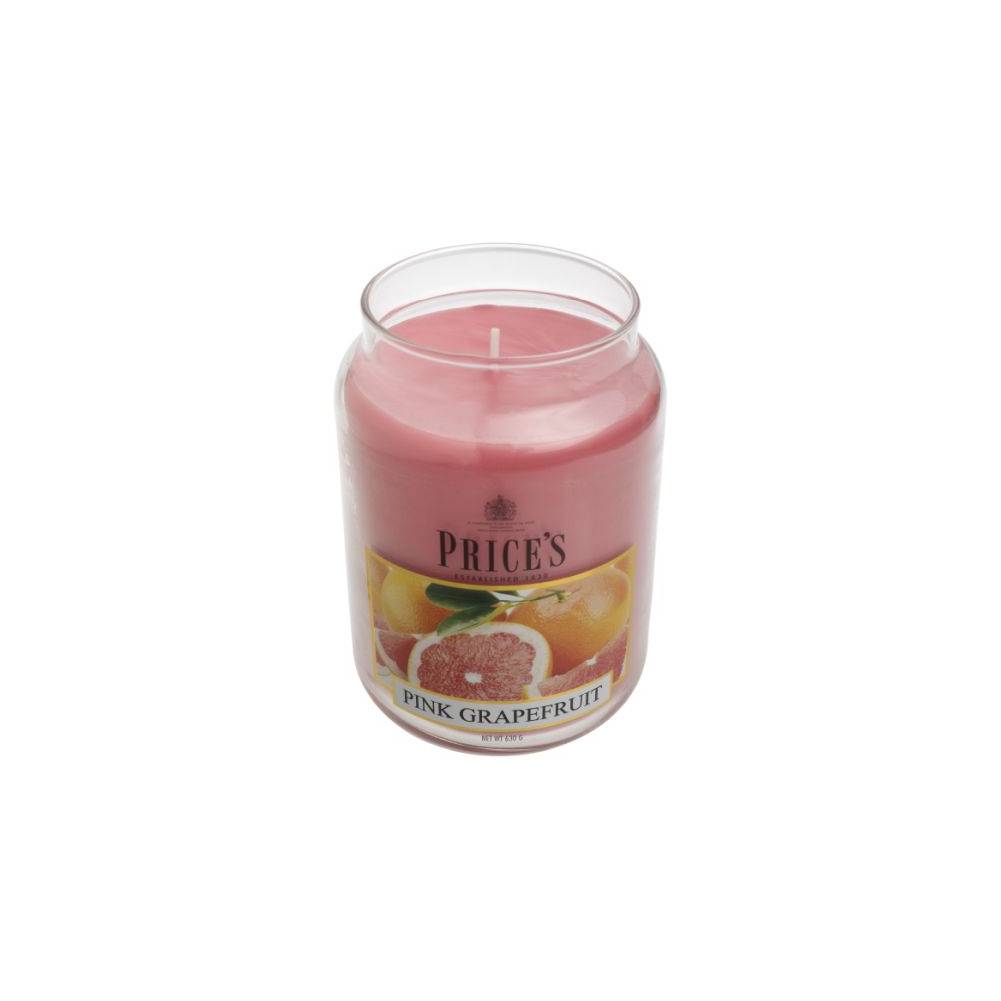 Candela in giara grande, profumazione pompelmo rosa. Price's