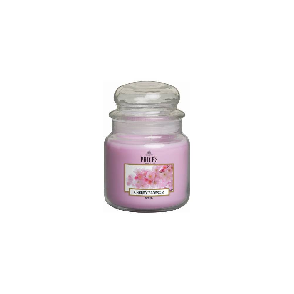 Candela in giara media, profumazione Cherry Blossom. Price's