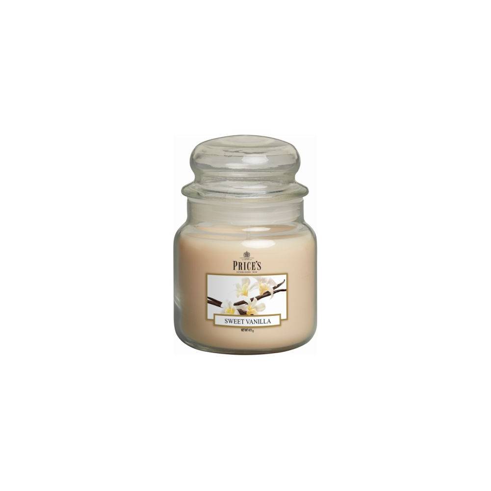 Candela in giara media, profumazione Sweet Vanilla. Price's