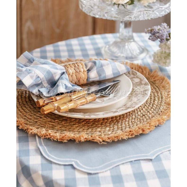 Sotto piatto decorativo rotondo, naturale. Blanc Mariclò