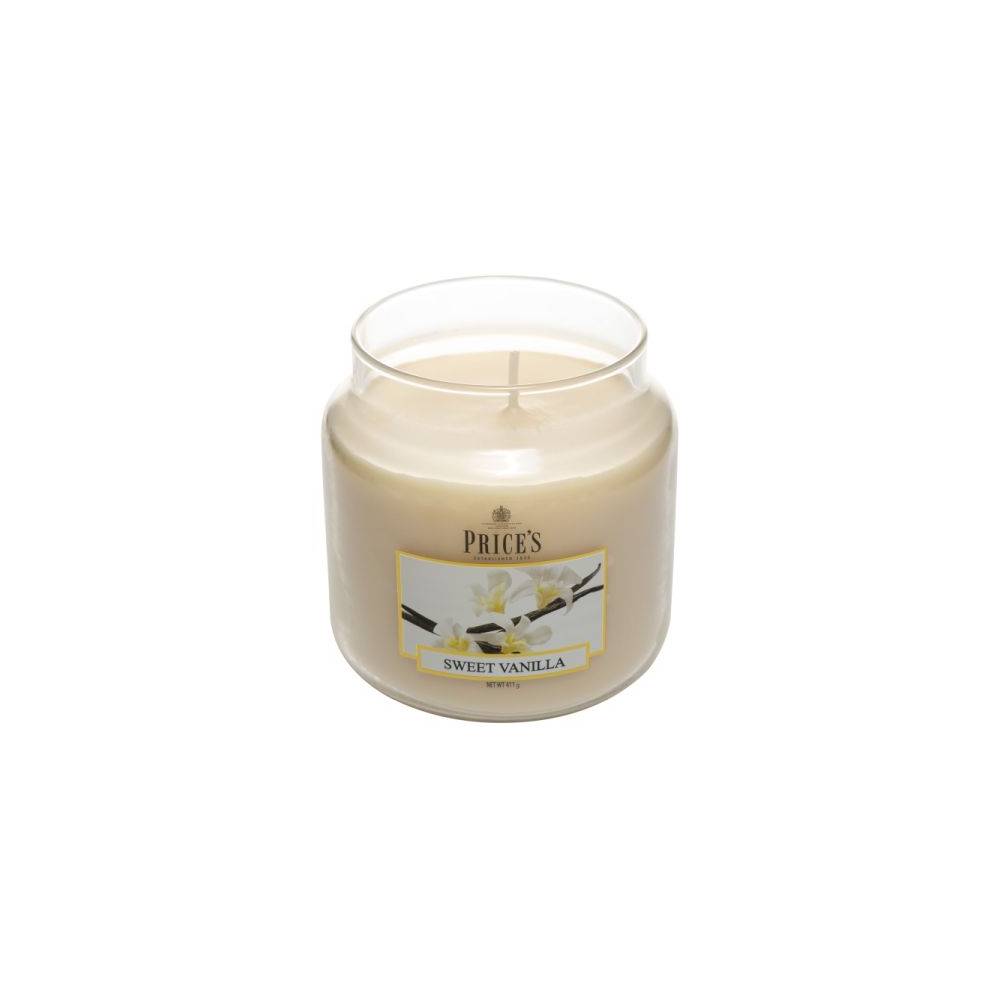 Candela in giara media, profumazione Sweet Vanilla. Price's