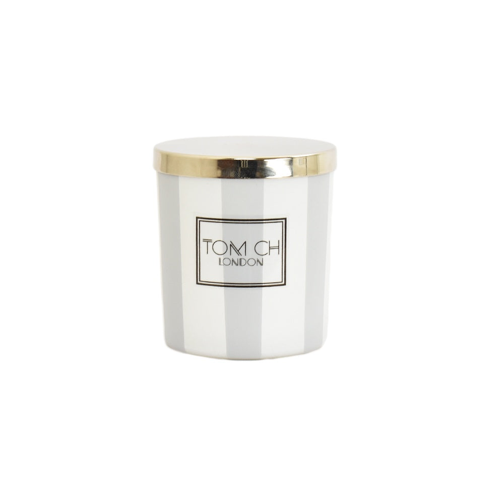 Candela Superior Bianca e grigio H 10 cm. Tom Ch. London