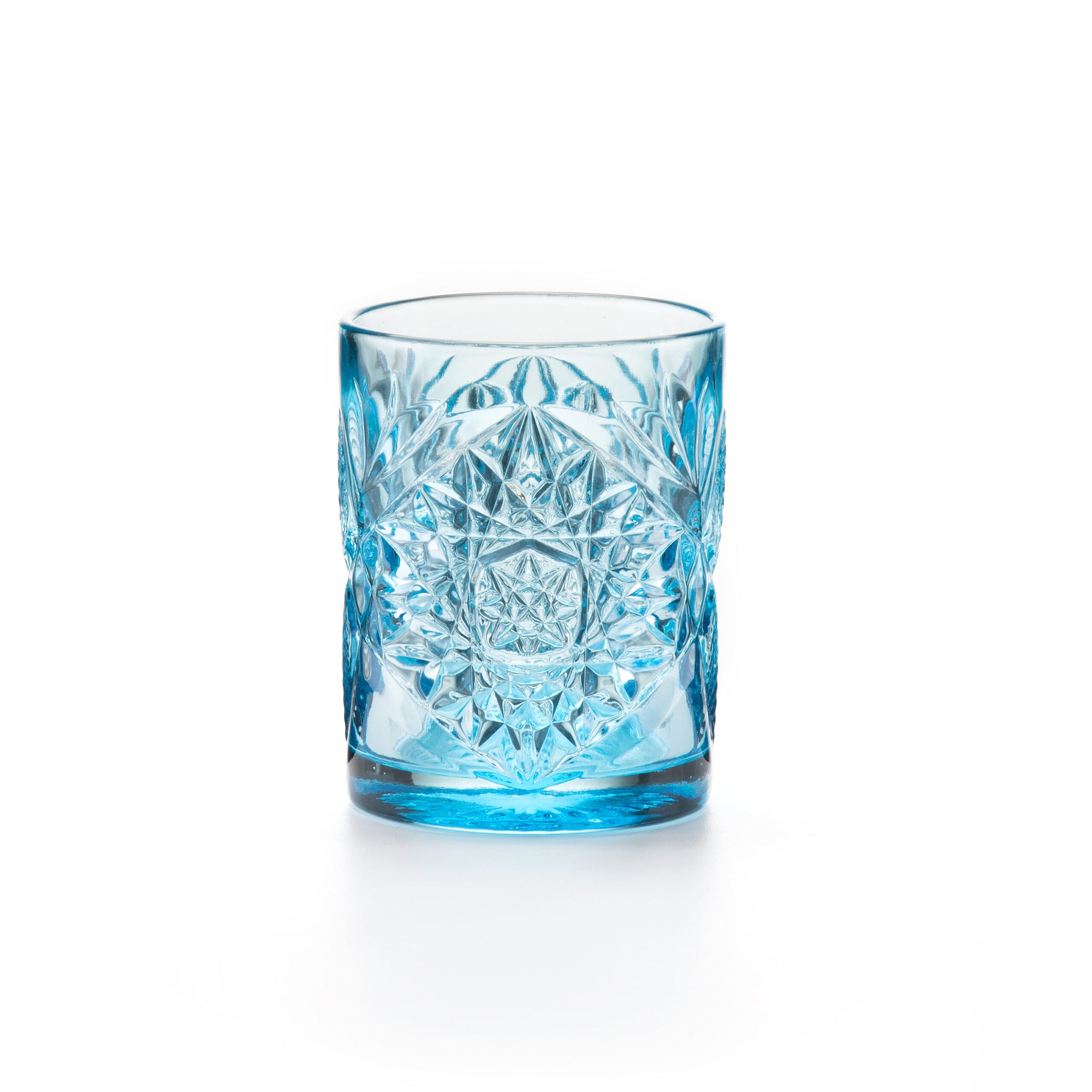 Bicchiere basso &quot;Vintage&quot;, in vetro, colore blu, set 6 pz. Fade