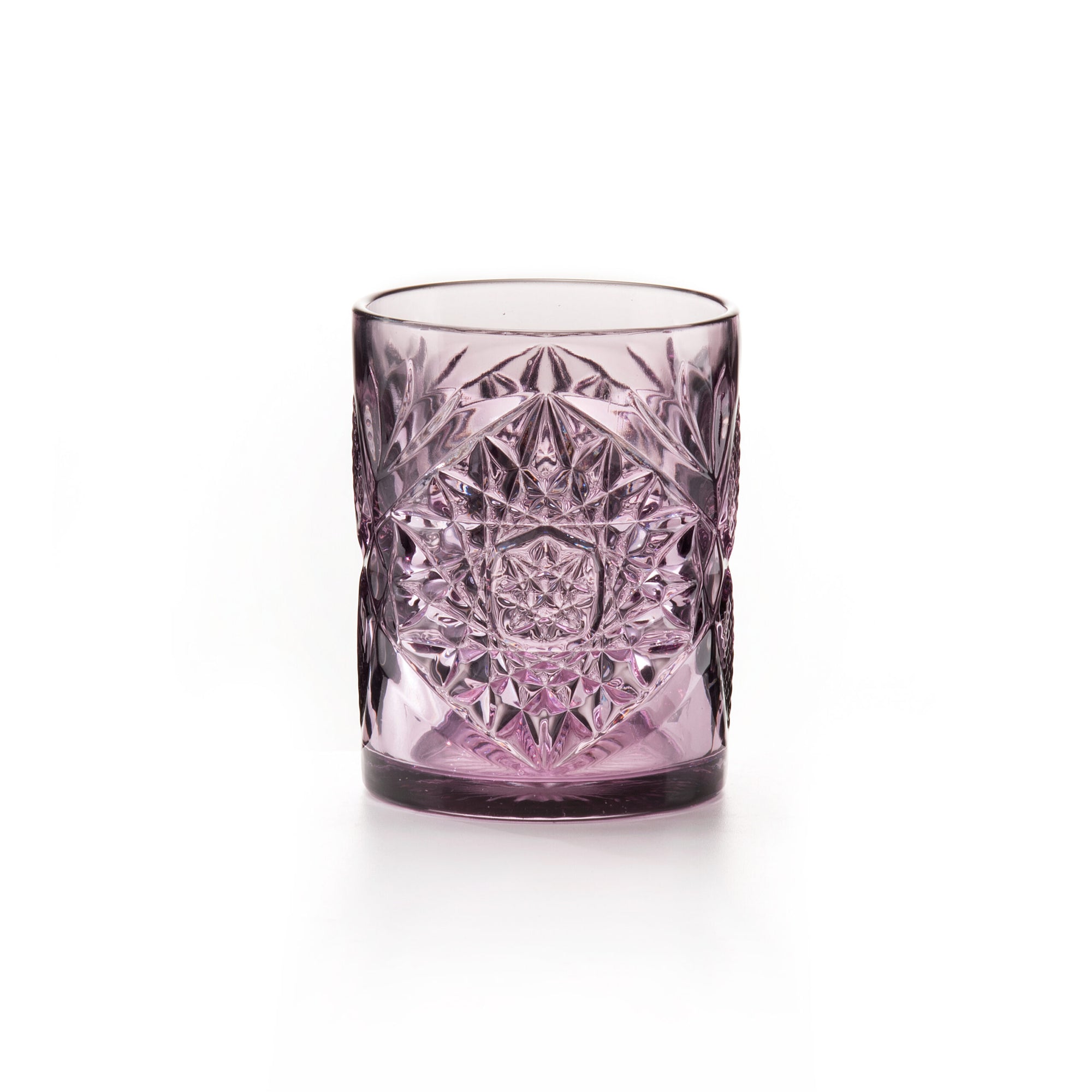 Bicchiere basso &quot;Vintage&quot;, in vetro, colore viola, set 6 pz. Fade
