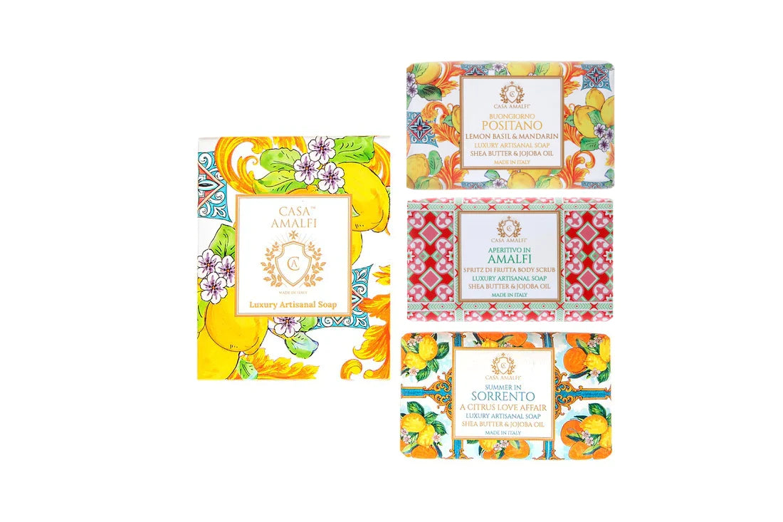 Lemon Maiolica pack con 3 saponi. Casa Amalfi