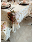 Tovaglia con Gala fiorata 150x280. Blanc Mariclò