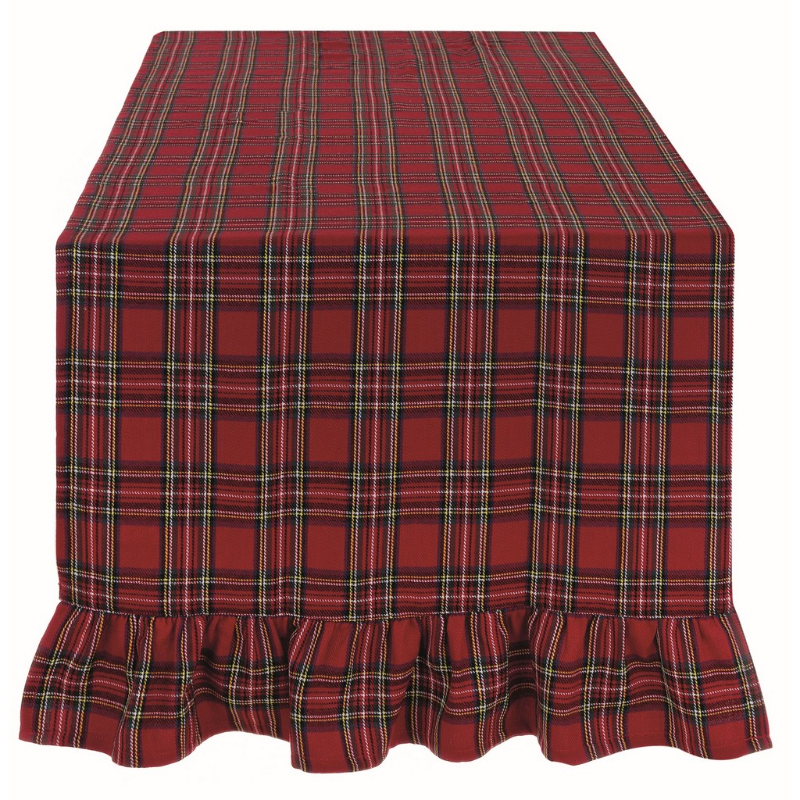 Runner con gala, linea Tartan. Blanc Mariclò