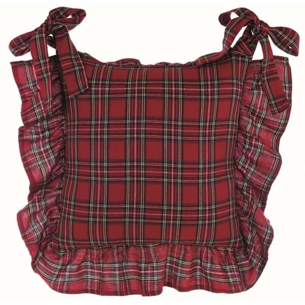 Set 6 copricuscini con gala, linea Tartan. Blanc Mariclò