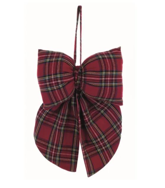 Decoro fiocco porta tartan, linea Tartan. Blanc Mariclò