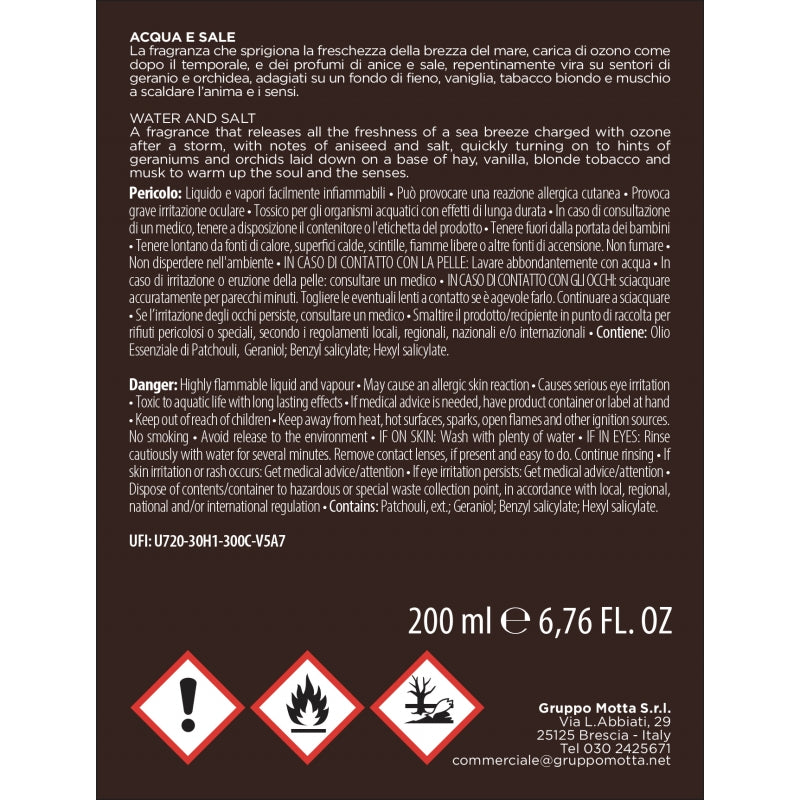 Profumatore d'ambiente "Art Diffuser" cani, acqua e sale, 100ml. Muhà