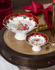 Ciotola su piedistallo Babbo Natale con albero di Natale Villeroy & Boch linea Toy's fantasy