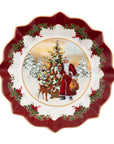 Ciotola su piedistallo Babbo Natale con albero di Natale Villeroy & Boch linea Toy's fantasy