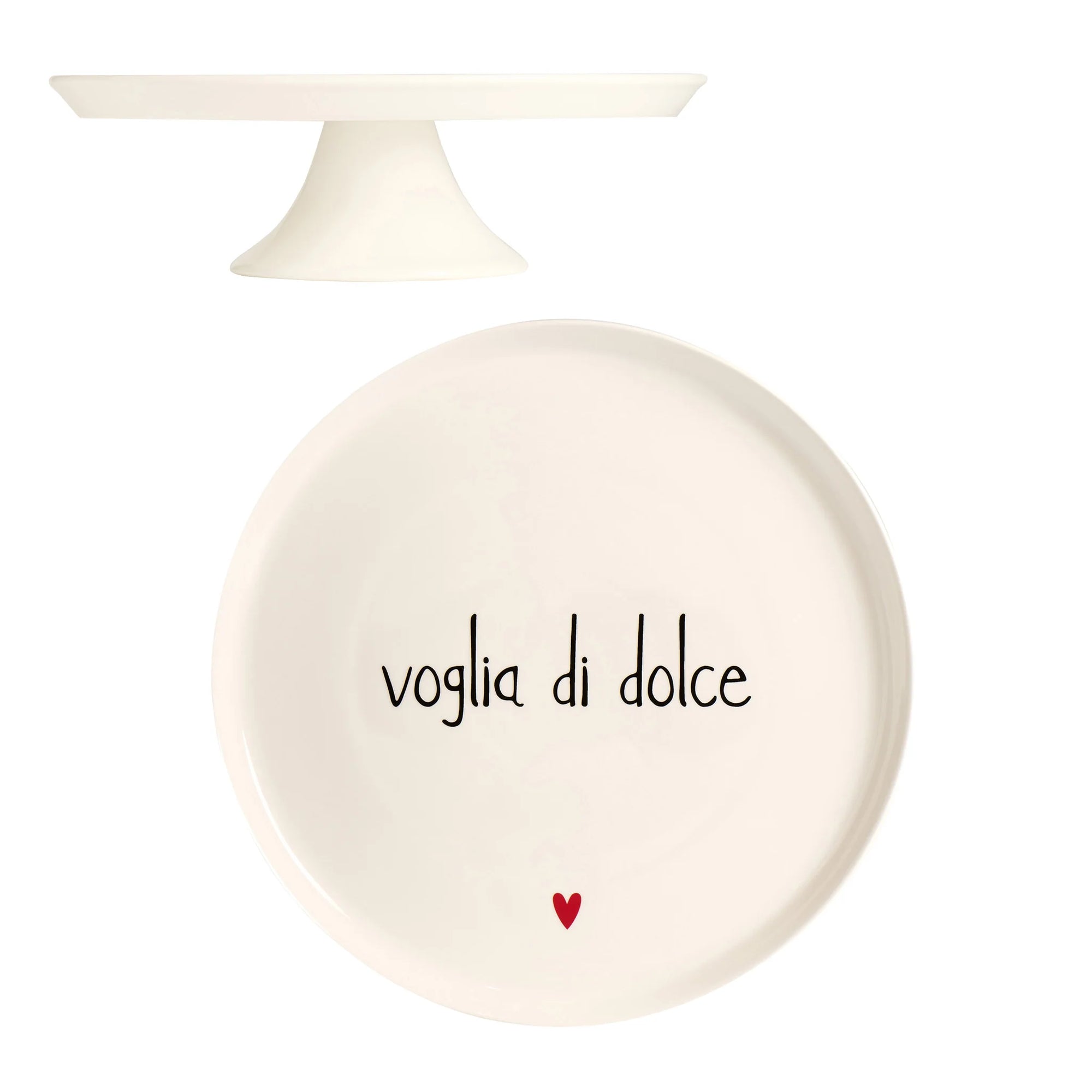 Alzata per dolci in gres decoro &quot;Voglia di dolce&quot;. Simple day