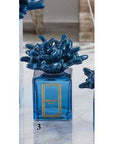 Profumatore 250 ml. con tappo anemone, colore blu, in porcellana Capodimonte. Melaverde