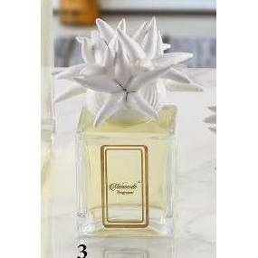 Profumatore 250 ml. con tappo stelle marine, colore bianco, in porcellana Capodimonte. Melaverde