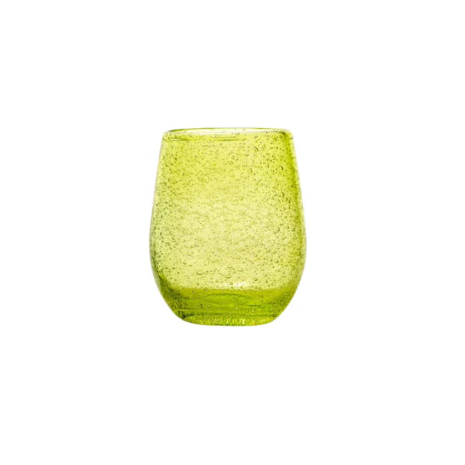 Set 6 bicchieri acqua "Bubble" colore verde. Fade