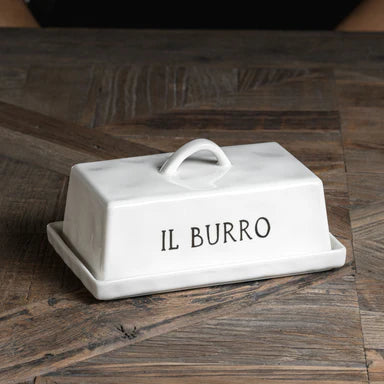 Burriera bianco con decoro "Il Burro". Simple day