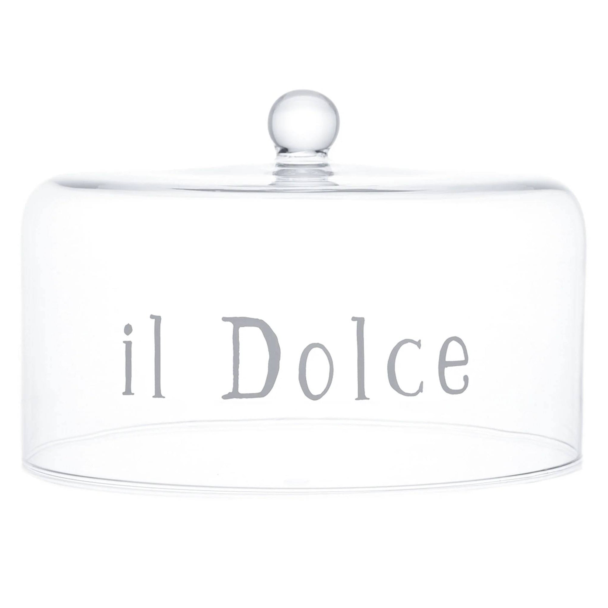 Campana in vetro decoro &quot;Il dolce&quot; in bianco diametro 24.5cm. Simple day
