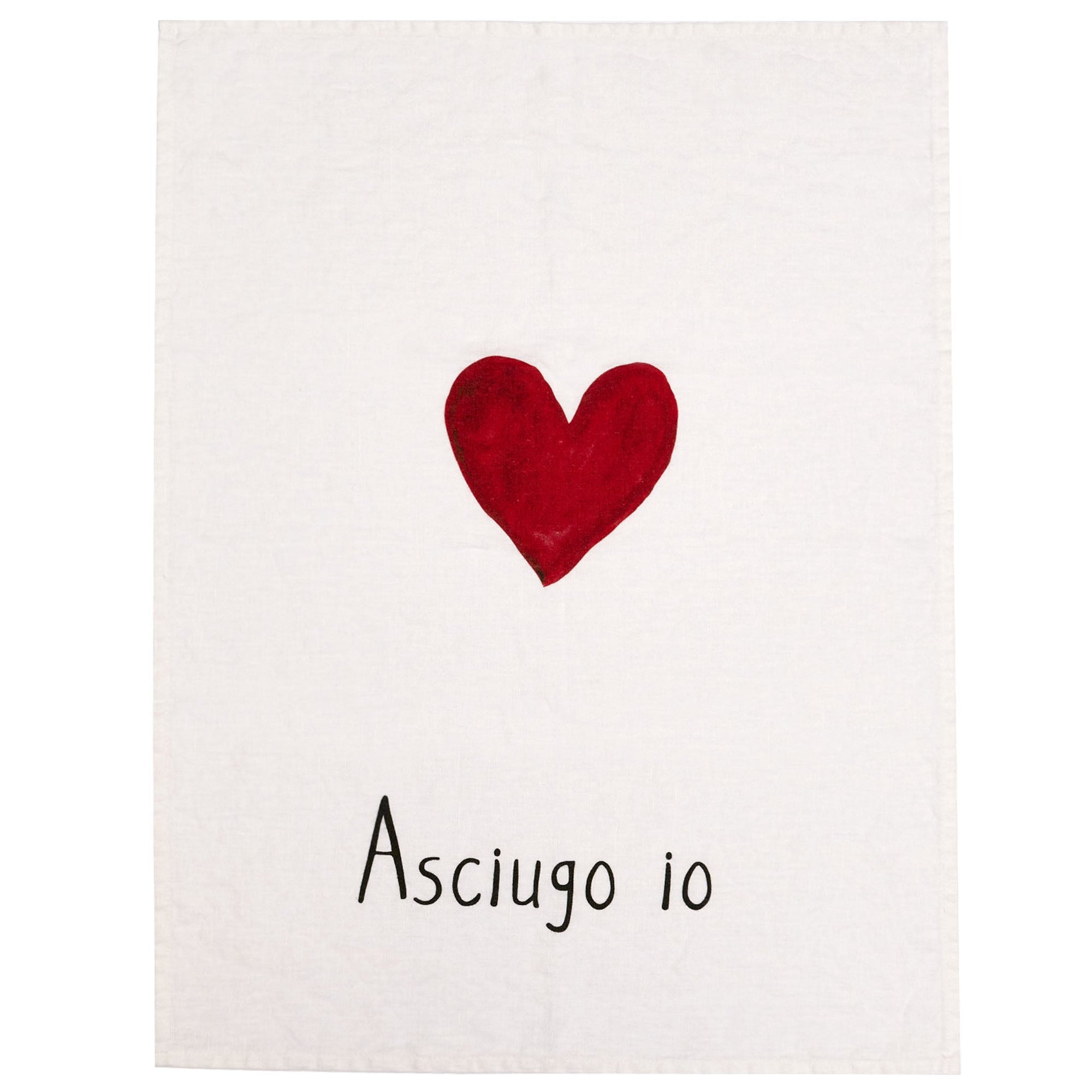 Canovaccio lino decoro &quot;Asciugo io&quot; 50x68 cm. Simple day