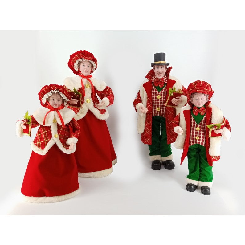 Set di 4 cantori rossi h. 68cm. Timstor
