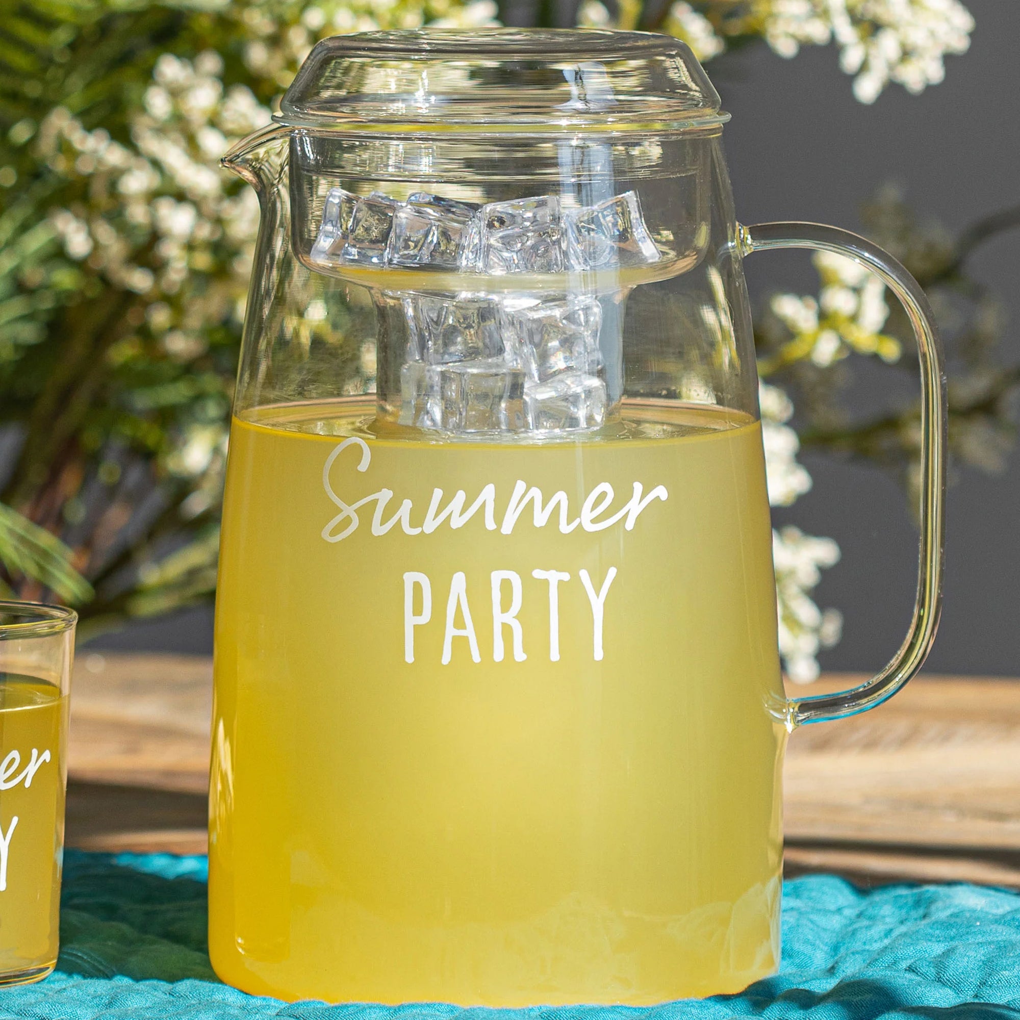 Caraffa con portaghiaccio decoro "Summer Party". Simple day