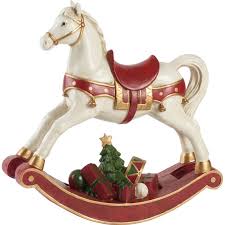 Cavallo a dondolo Xl Villeroy &amp;amp Boch linea Winter collage accessoires