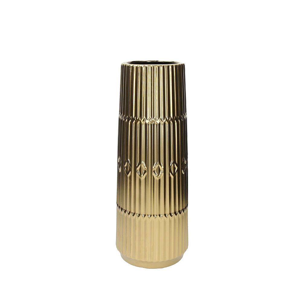 Vaso in ceramica h.31 Cm. LINEA CER-AMICA, colore oro. TOGNANA PORCELLANA