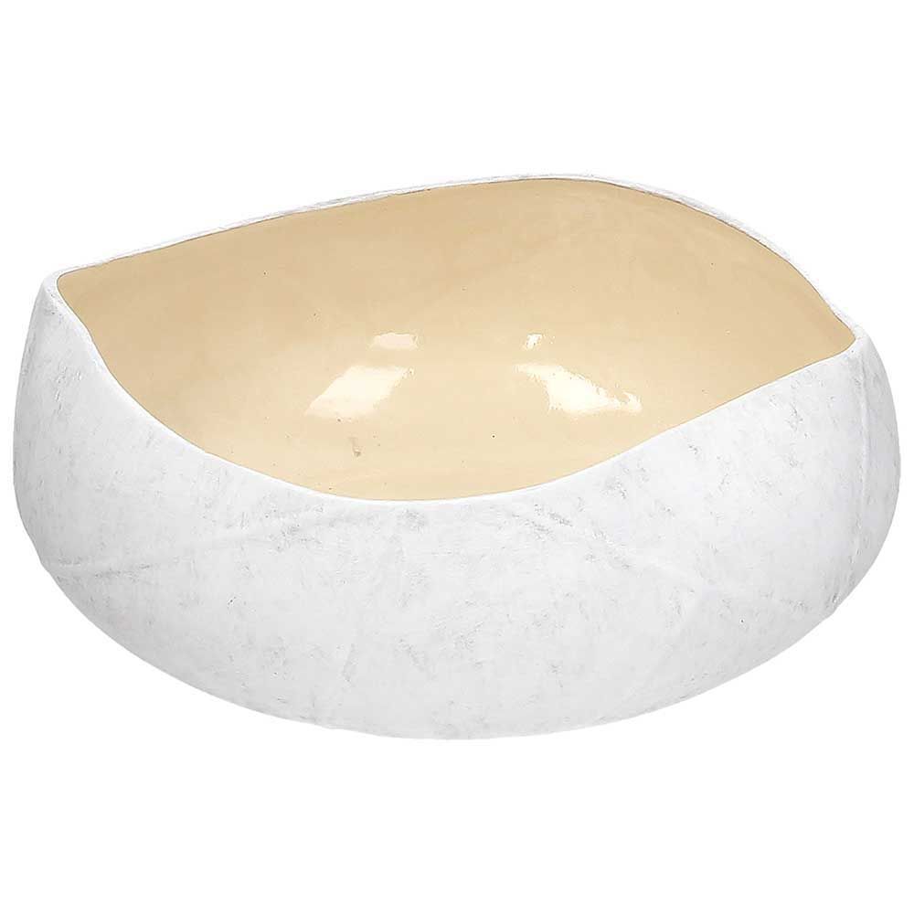 Centrotavola Rotondo "Cer-amic ice", bianco. Tognana