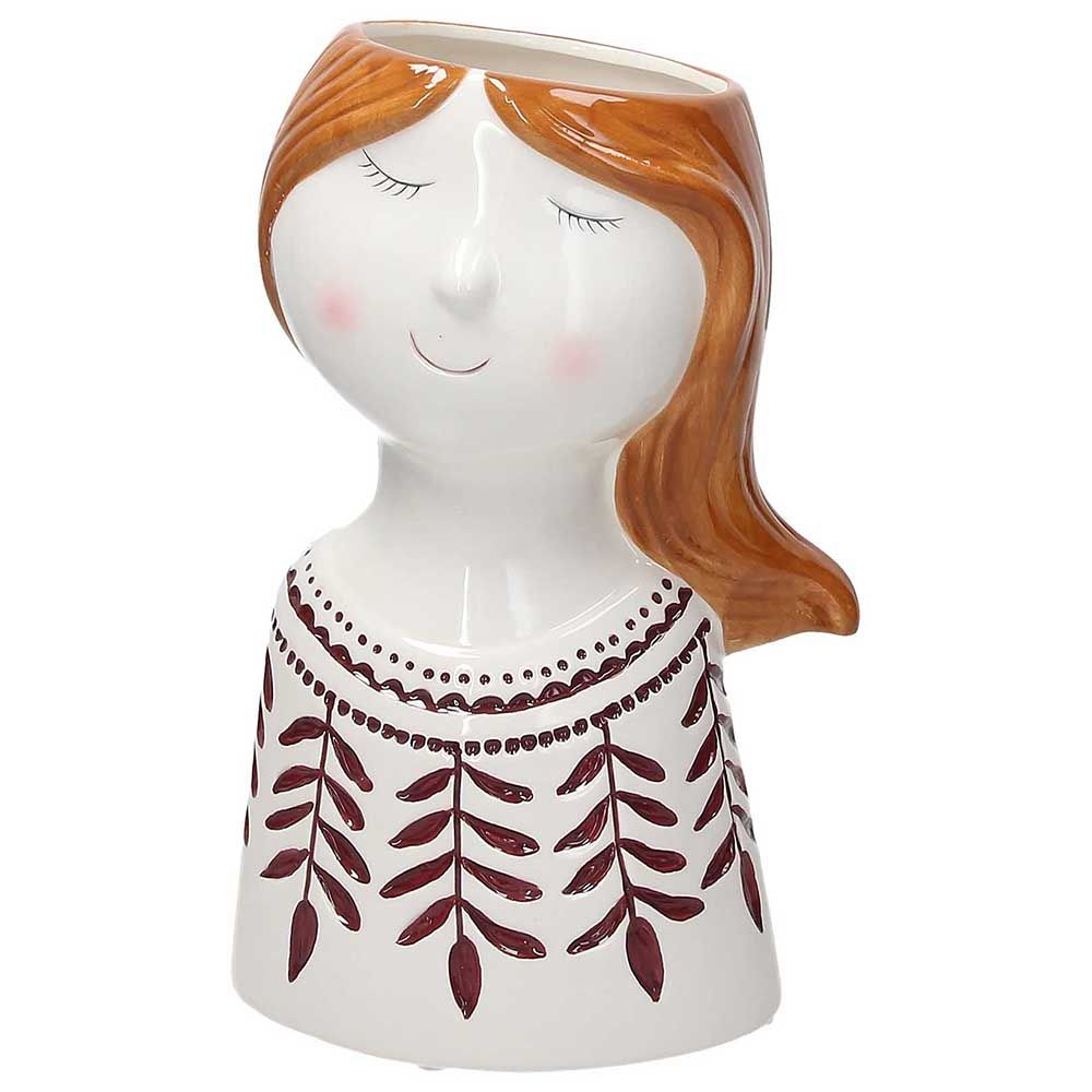 Vaso donna con foglie, H.27 cm., Linea Anacu. Tognana