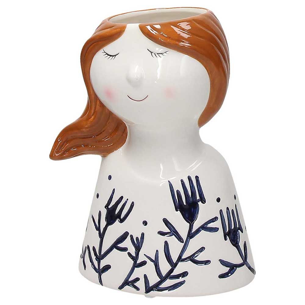 Vaso donna con foglie, H.22 cm., Linea Anacu. Tognana