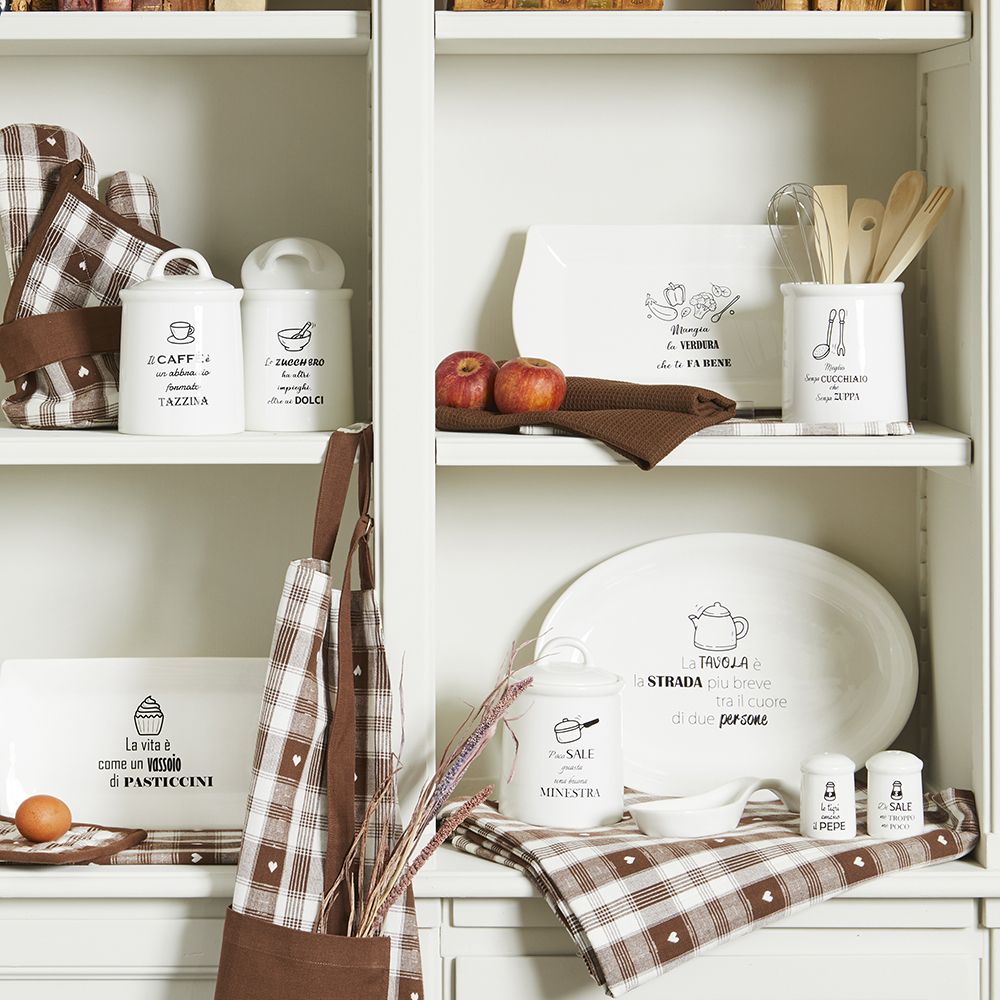 Piatto rettangolare piccolo Linea Ceramica Kitchen Cool colore bianco. Tognana Porcellane