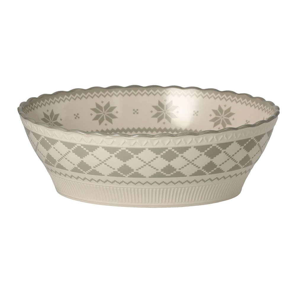 Fruttiera Ovale In Ceramica, LINEA CHRISTMAS. Tognana Porcellane