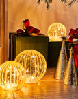 Albero Conico piccolo Oro Con Led Linea Christmas Texture Tognana