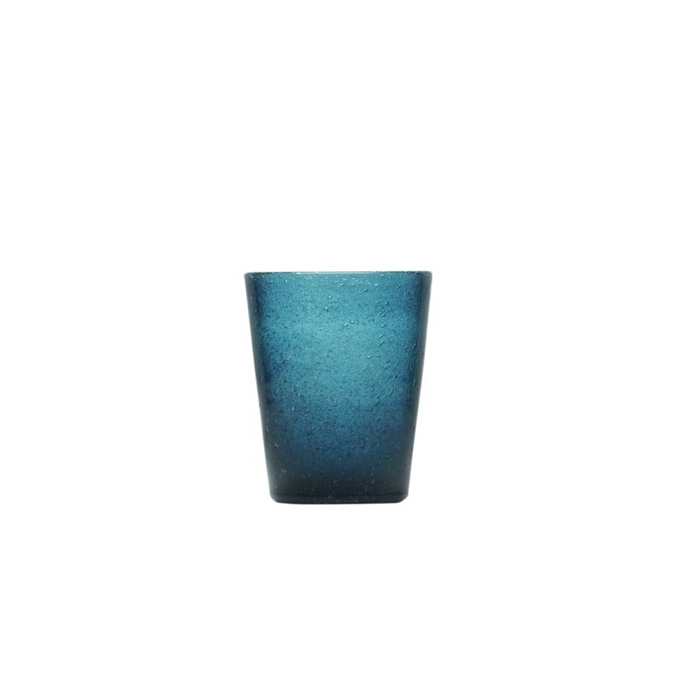 Bicchiere acqua "Memento" in vetro, colore deep blue, set 6 pz. Serafino Zani