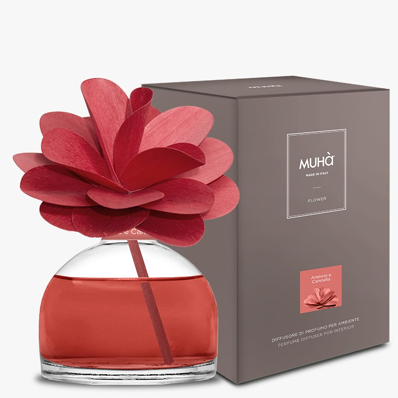 Profumatore d'ambiente "Flower Diffuser" arancio e cannella, 200ml. Muhà