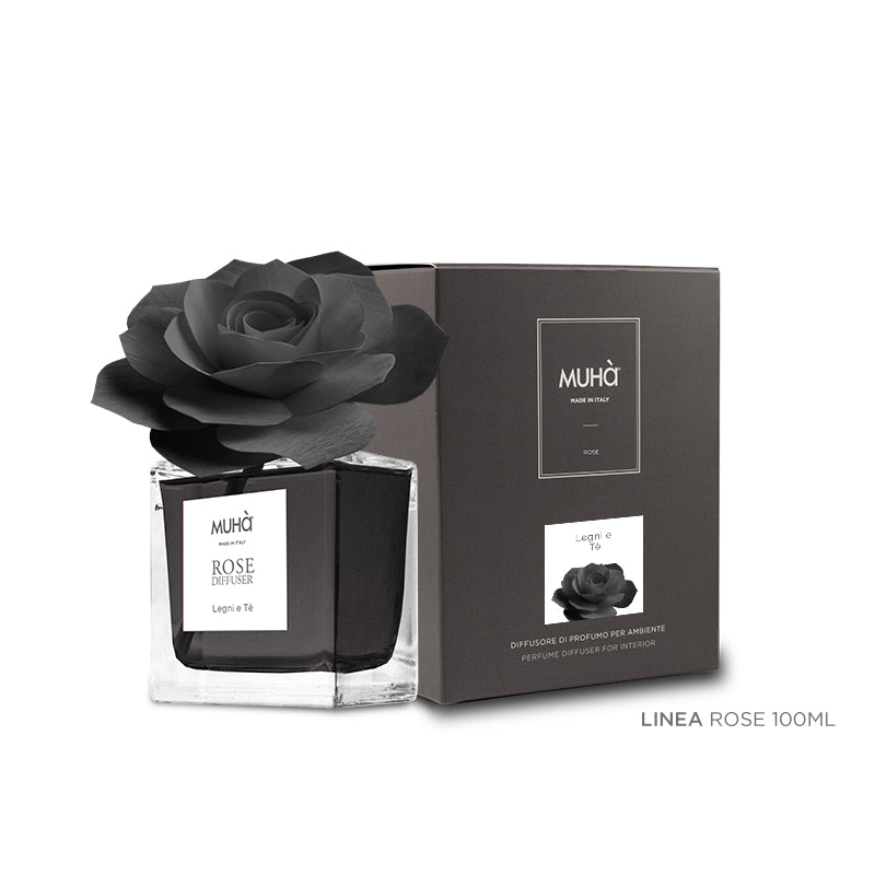 Profumatore d'ambiente "Rosa Diffuser" legni e tè, 100ml. Muhà