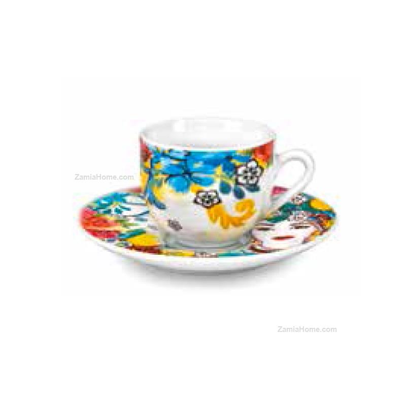 Servizio caffè da 6, linea Isabella, in porcellana. Fade